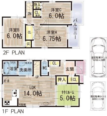 Floor plan. 44,900,000 yen, 4LDK, Land area 126.96 sq m , Building area 87.37 sq m floor plan