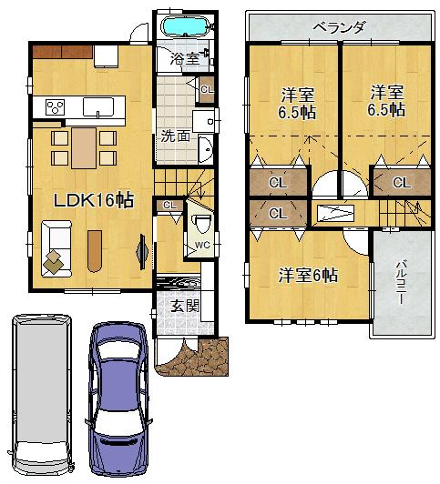 Other. House No. 1 destination floor plan of natural wood