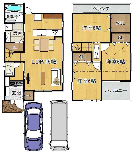 Other. No. 2 ground floor plan home of natural wood