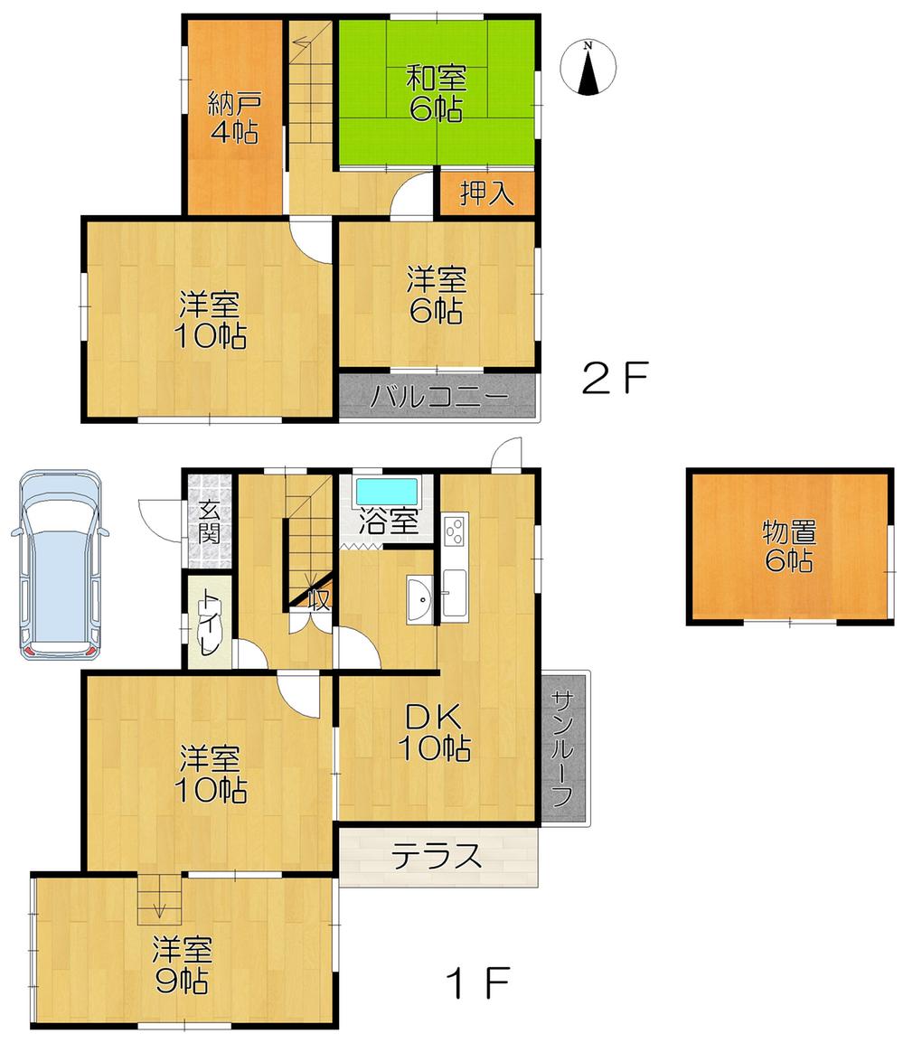 Floor plan. 46 million yen, 5DK + S (storeroom), Land area 207.55 sq m , Building area 116.63 sq m