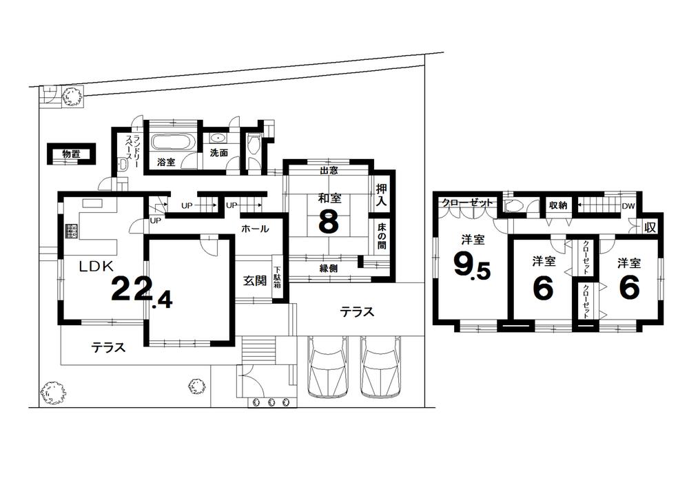Floor plan. 39,500,000 yen, 4LDK, Land area 266.96 sq m , Building area 160.8 sq m