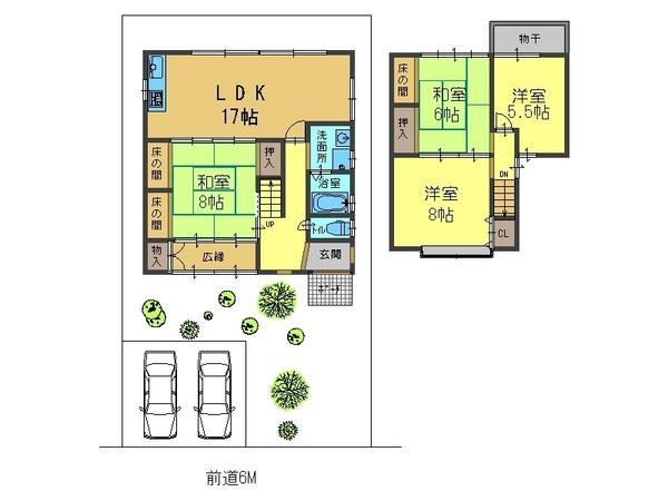 Floor plan. 43,800,000 yen, 4LDK, Land area 230.22 sq m , Building area 119.43 sq m