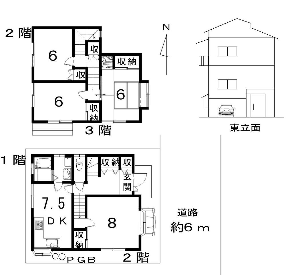 Floor plan. 17 million yen, 4DK, Land area 62.71 sq m , There is a garage in the building area 100.43 sq m 1 floor 