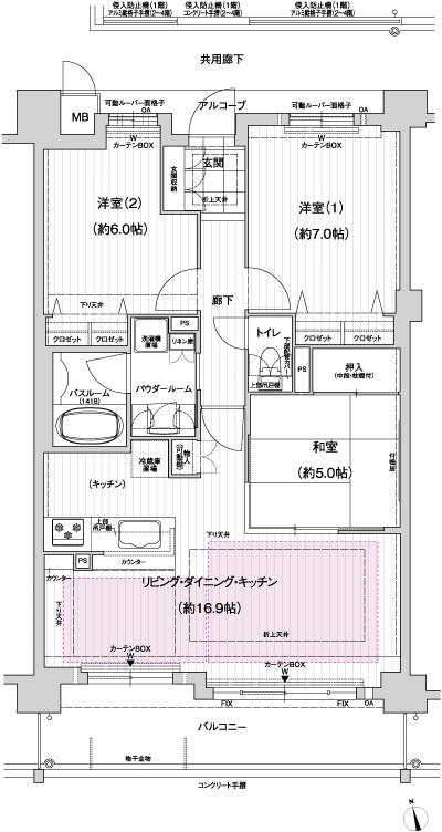 Floor: 3LDK, occupied area: 76.03 sq m, Price: 42,218,400 yen
