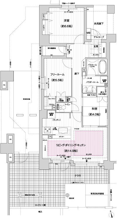 Floor: 2LDK + F, the area occupied: 74.32 sq m, Price: 44,141,800 yen