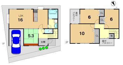 Floor plan. 39,800,000 yen, 4LDK, Land area 109.95 sq m , Building area 100.62 sq m