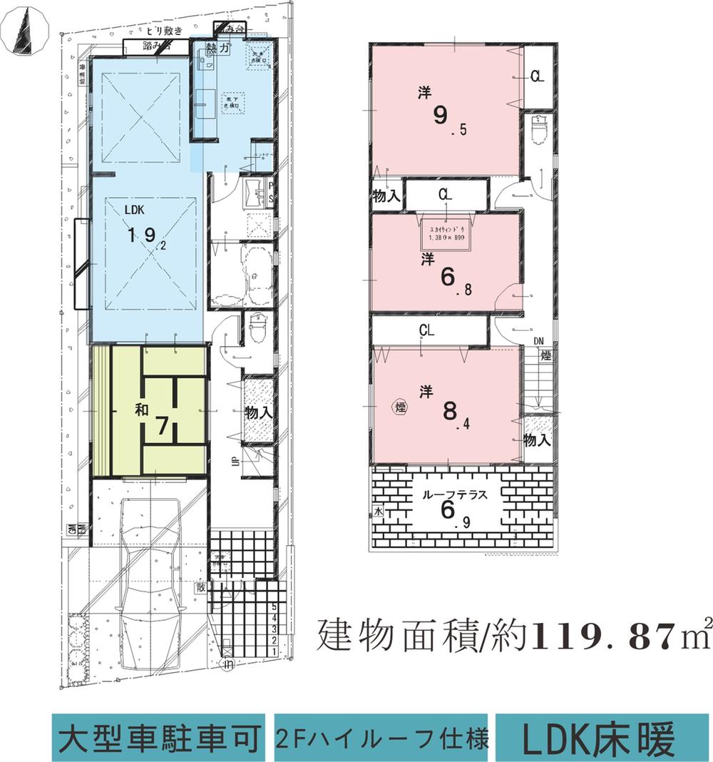 Floor plan. 48,600,000 yen, 4LDK, Land area 109.07 sq m , 4LDK of building area 119.86 sq m room! 