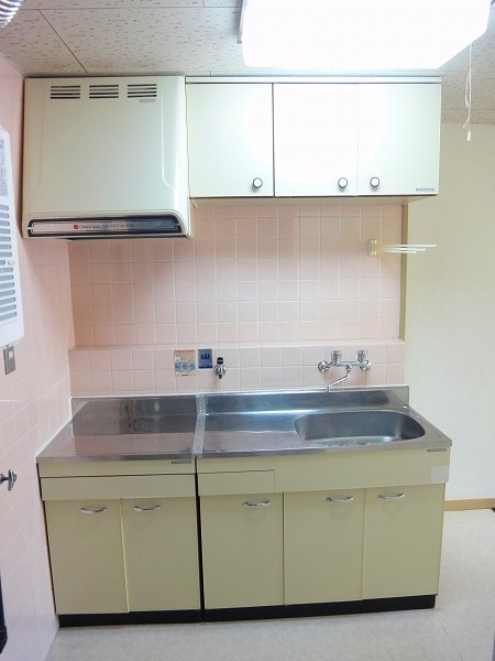 Kitchen. Two-burner gas stove installation Allowed