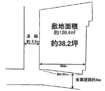 Compartment figure. Land price 35,700,000 yen, Land area 126.4 sq m