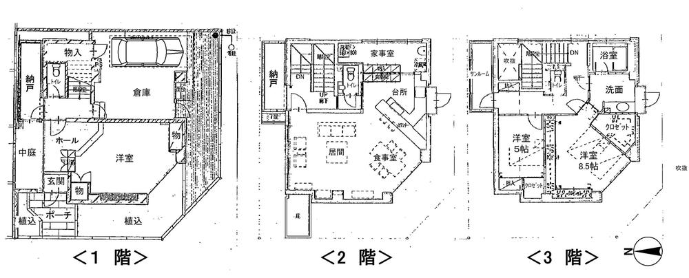 Floor plan. 81,800,000 yen, 3LDK + S (storeroom), Land area 142.48 sq m , Building area 185.37 sq m