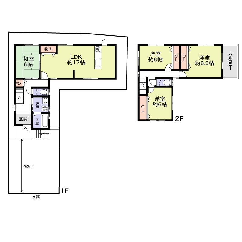 Building plan example (floor plan). Building plan example Building price 17,220,000 yen, Building area 108.49 sq m