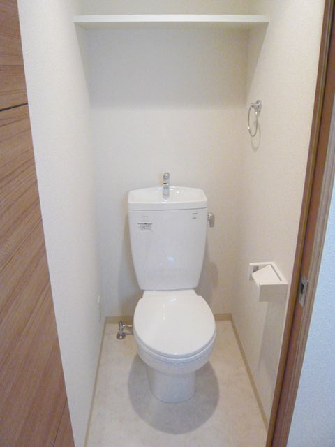 Toilet. It is also often housed in the toilet