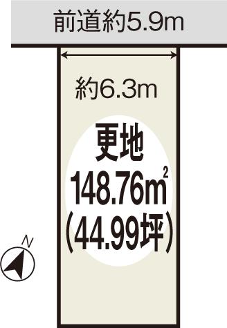 Compartment figure. Land price 47 million yen, Land area 148.76 sq m