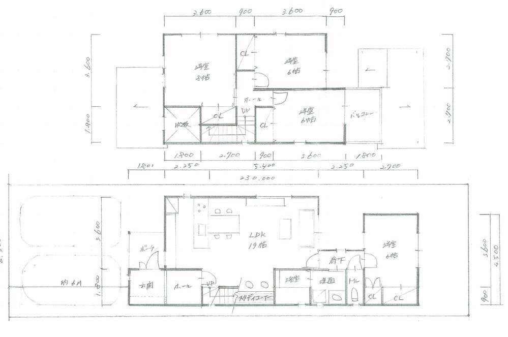 Building plan example (floor plan). Building plan example, Building price 19,548,900 yen, Building area 105.71 sq m