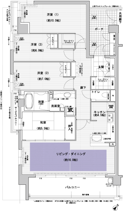 Floor: 4LDK, occupied area: 111.02 sq m, Price: 100 million 2.9 million yen ・ 100 million 6.8 million yen