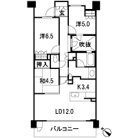 Floor: 3LDK, occupied area: 74.45 sq m, Price: 46.9 million yen