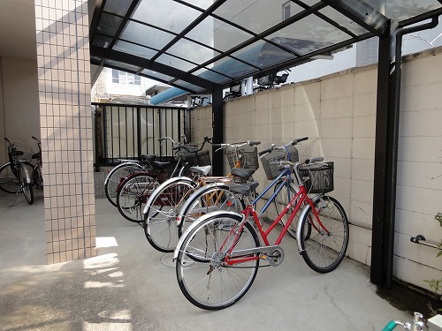 Other common areas. Bicycle parking is covered