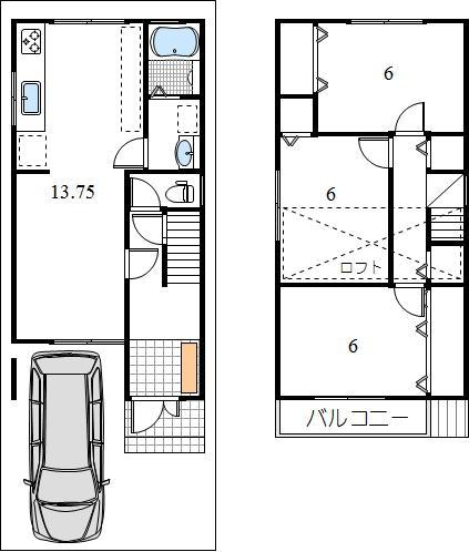 Floor plan. 30,800,000 yen, 3LDK, Land area 67.88 sq m , Building area 76.95 sq m 3LDK is with a loft! In a room really beautiful, Storage also is enriched. 