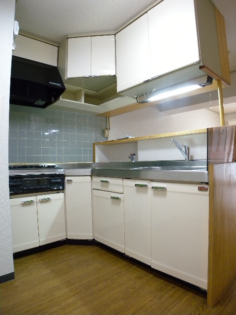 Kitchen. Also published in the website "Kyoto rental House Network"