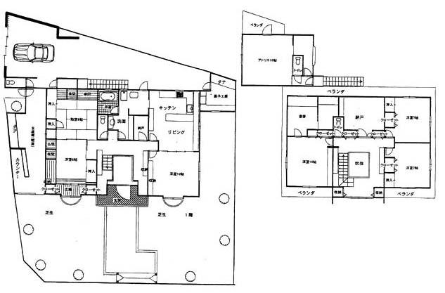 Floor plan. 69 million yen, 6LDK + 2S (storeroom), Land area 448.14 sq m , Building area 225.38 sq m