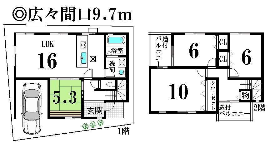 Floor plan. 41,800,000 yen, 4LDK, Land area 109.95 sq m , Building area 100.62 sq m