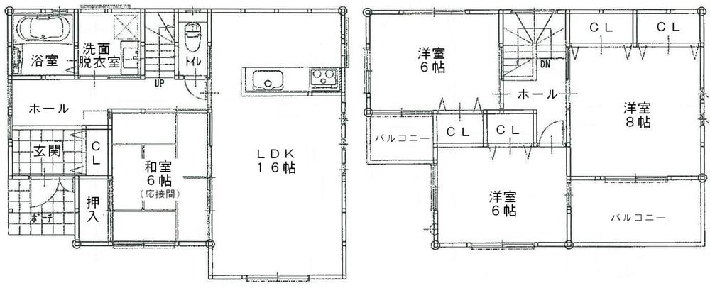 Floor plan. 39,800,000 yen, 4LDK, Land area 183.14 sq m , Building area 100.44 sq m