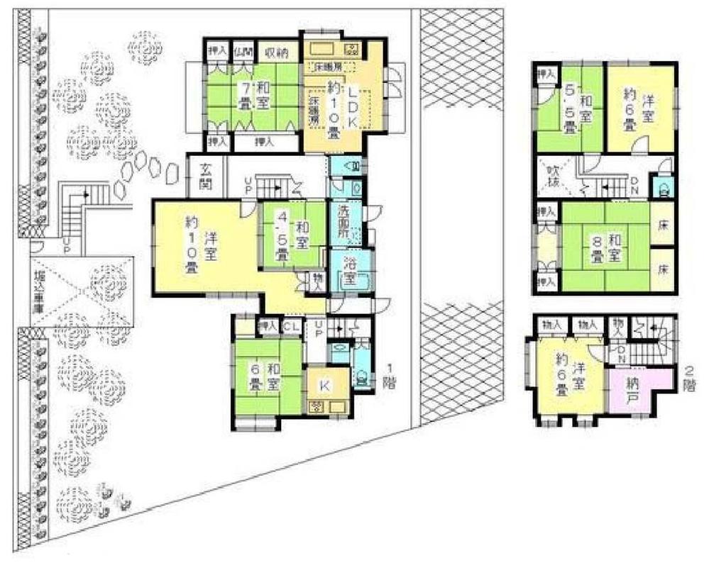 Floor plan. 39,800,000 yen, 6LDK, Land area 431.81 sq m , Building area 131.12 sq m
