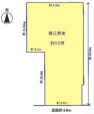 Compartment figure. Land price 59,800,000 yen, Land area 181.81 sq m