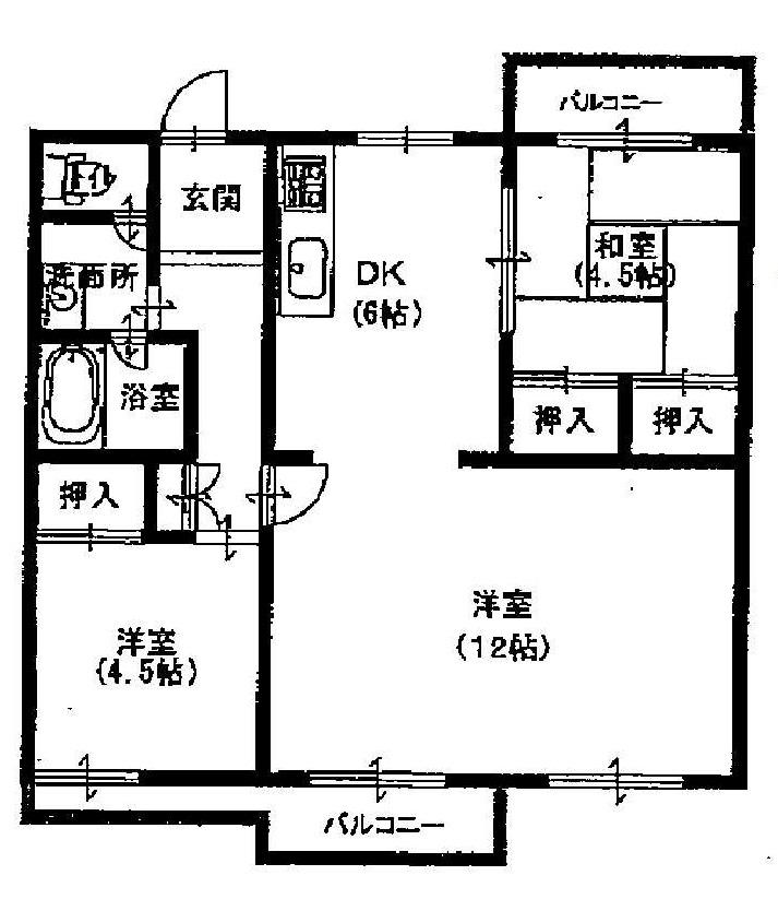 Floor plan. 3DK, Price 15.5 million yen, Occupied area 60.39 sq m