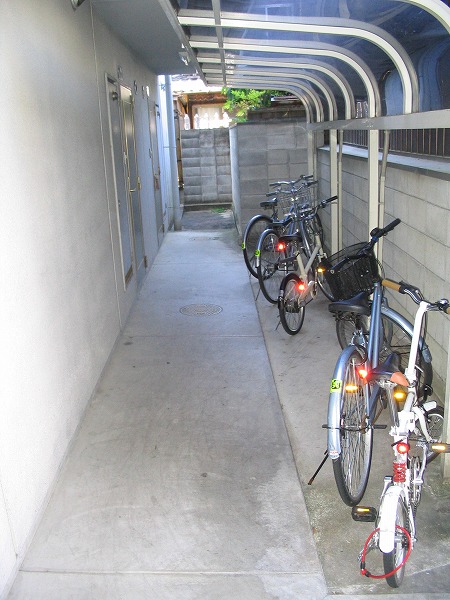 Parking lot. Bicycle parking space