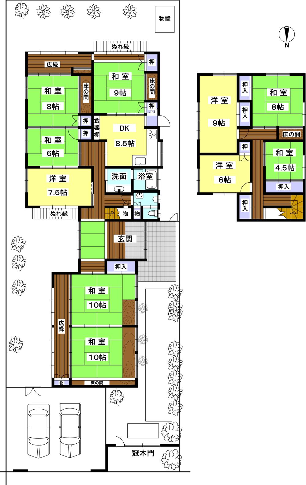 Floor plan. 138 million yen, 10DK, Land area 446.48 sq m , Building area 257.22 sq m