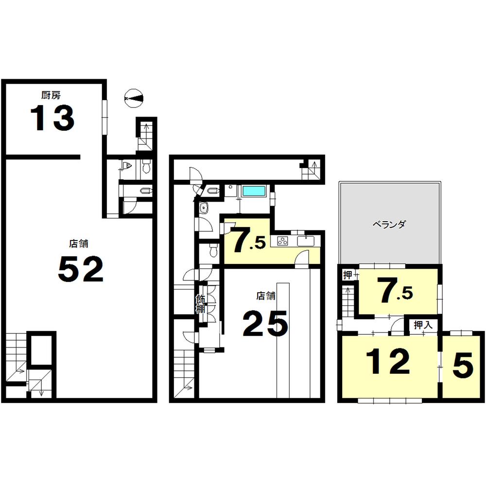 Floor plan. 59,800,000 yen, 6LDK, Land area 173 sq m , Building area 257.39 sq m