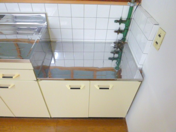 Kitchen. Gas stove installation field