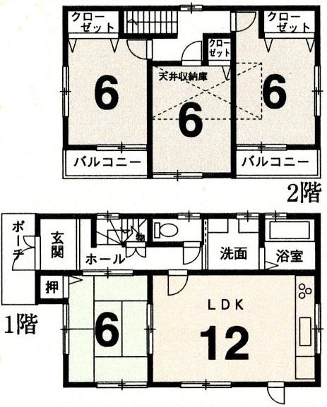 Floor plan. 29,800,000 yen, 4LDK, Land area 142.14 sq m , Building area 85.05 sq m