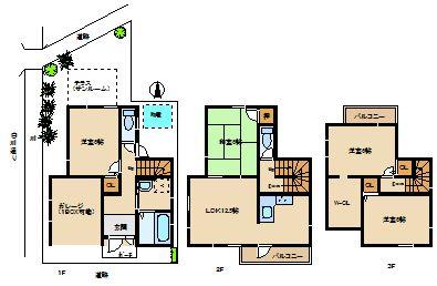Floor plan. 32,800,000 yen, 4LDK, Land area 85.14 sq m , Building area 98.01 sq m parking 1BOX possible