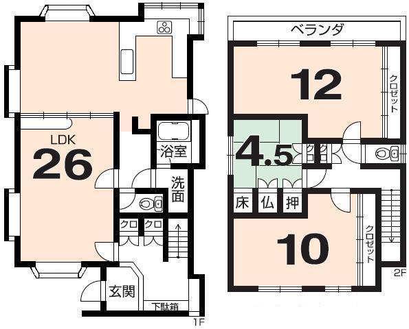Floor plan. 36,800,000 yen, 3LDK, Land area 112.33 sq m , Building area 120.89 sq m