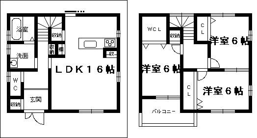 Floor plan. 39,800,000 yen, 3LDK, Land area 80.5 sq m , Building area 90.26 sq m plan