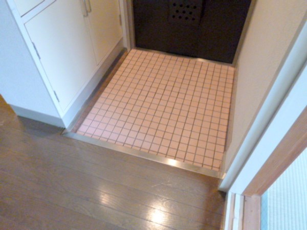 Entrance. Easy to clean together in a compact