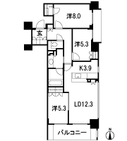 Floor: 3LDK, occupied area: 81.84 sq m, Price: 62,780,000 yen