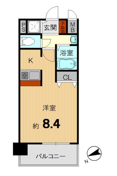 Floor plan. Price 10.5 million yen, Occupied area 25.55 sq m