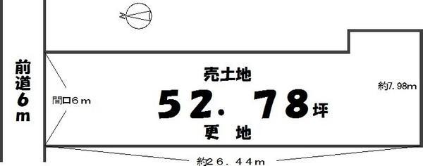 Compartment figure. Land price 34,500,000 yen, Land area 174.51 sq m