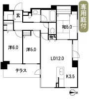 Floor: 3LDK, occupied area: 72.88 sq m, Price: 35.9 million yen