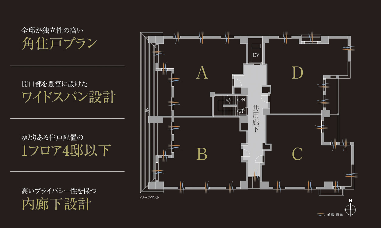 One floor 4 House in the following luxurious floor placement, Privacy of ・ Independence has increased (2-floor plan view)