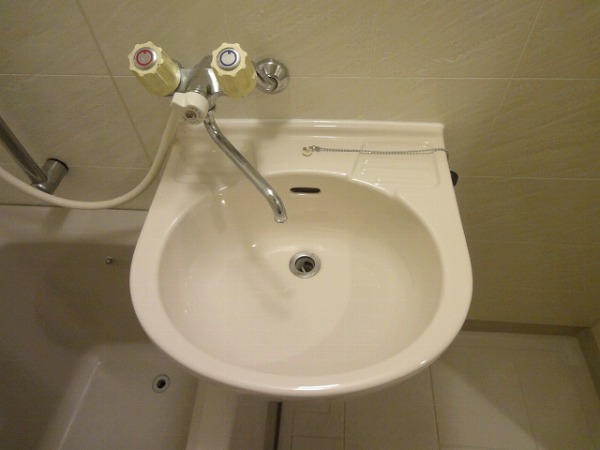 Bath. Wash basin in the bathroom