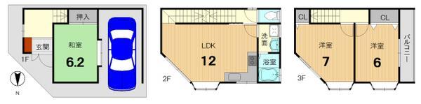 Floor plan. 19,800,000 yen, 3LDK, Land area 40.03 sq m , Building area 90.72 sq m