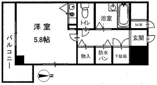 Floor plan. Price 6.7 million yen, Occupied area 19.32 sq m , Balcony area 5 sq m