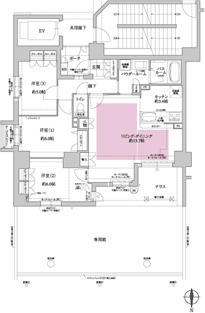 Floor: 3LDK, occupied area: 75.68 sq m, Price: 31.9 million yen