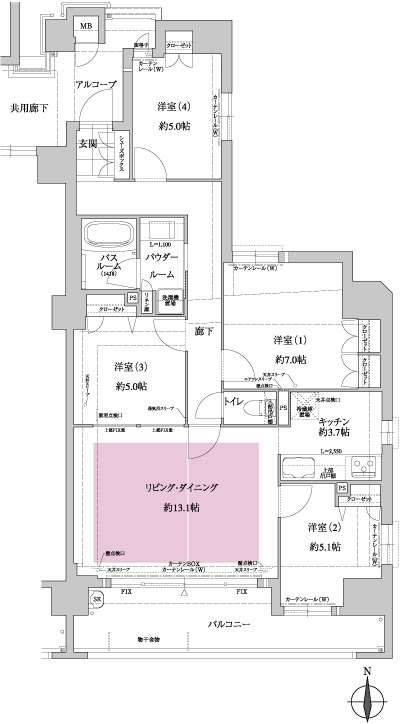 Floor: 4LDK, occupied area: 86.59 sq m, Price: 39,200,000 yen ・ 42,800,000 yen