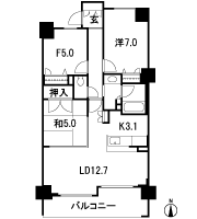 Floor: 2LDK + F, the area occupied: 71 sq m, Price: 34,900,000 yen ・ 36,400,000 yen
