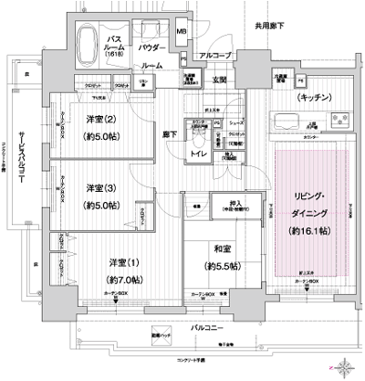 Floor: 4LDK, occupied area: 90.02 sq m, Price: 53,979,400 yen